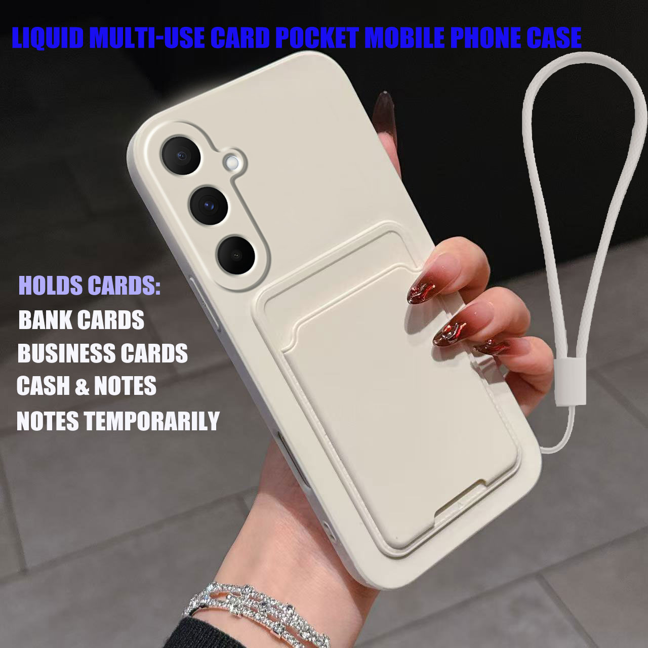 Case for 15 13T Liquid Silicone Card Holder Soft Phone Skin Cover 1+ 13 Shockproof Back Pocket Wallet Funda