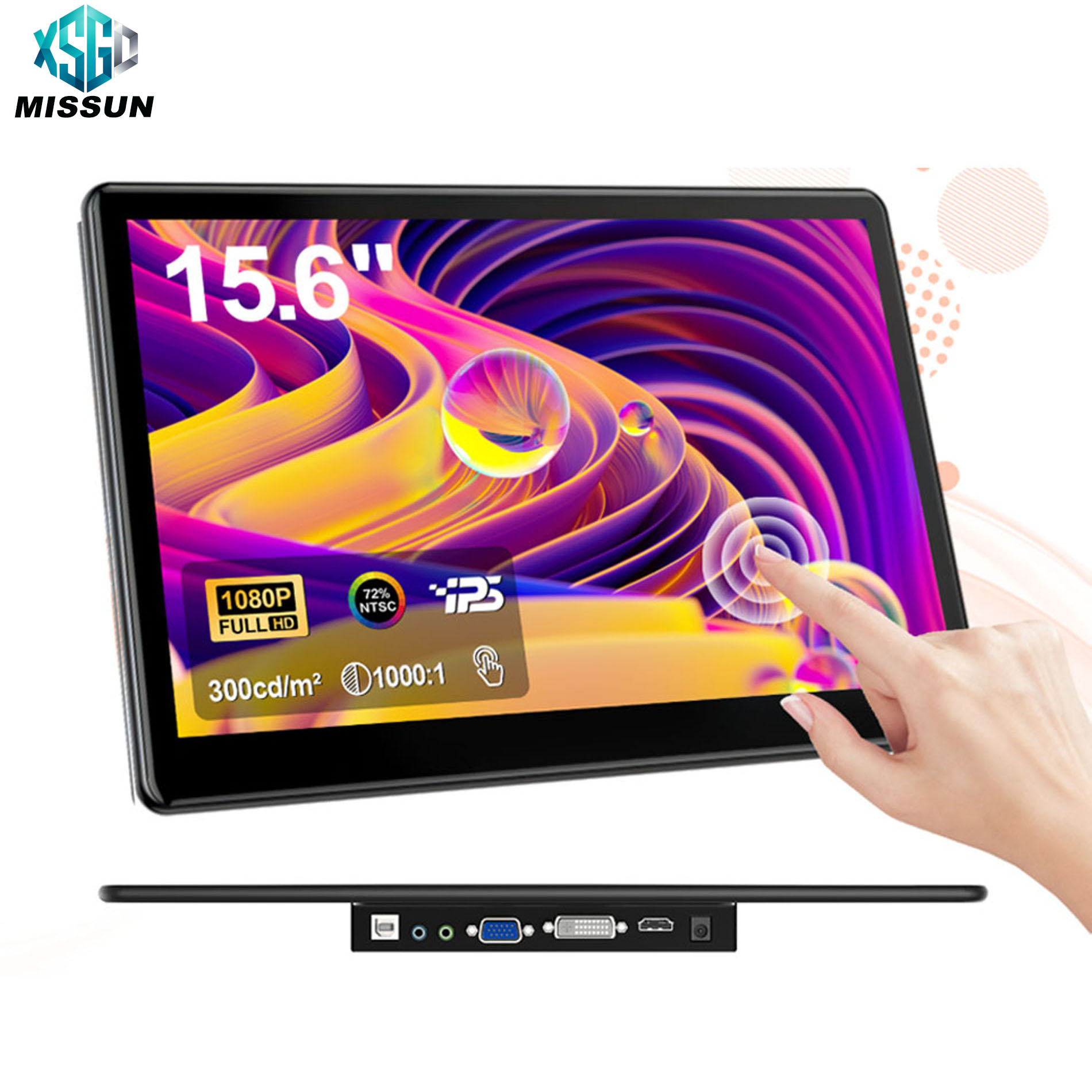Howens Non touch screen wall display 15.6 Inch 4K Portable Monitor MINI HDMI Gaming for MAC/Laptop/PC/Xbox/PS4/5/Switch,Z1RC