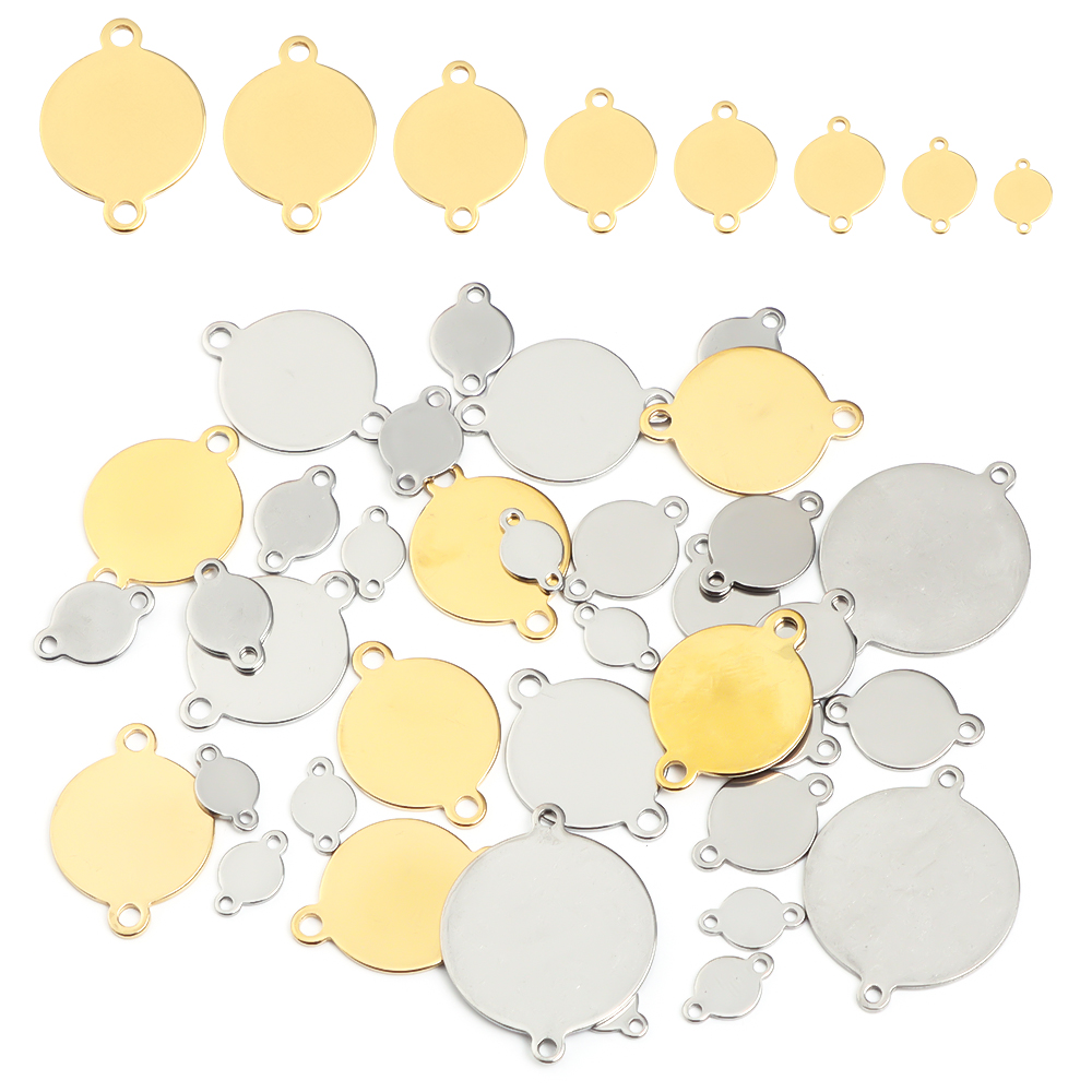 20Pcs 4/5/6/8/10mm Stainless Steel Beads End Caps Clasp Pendant Charms Connectors for DIY Jewelry Making Findings Accessories pen gpt