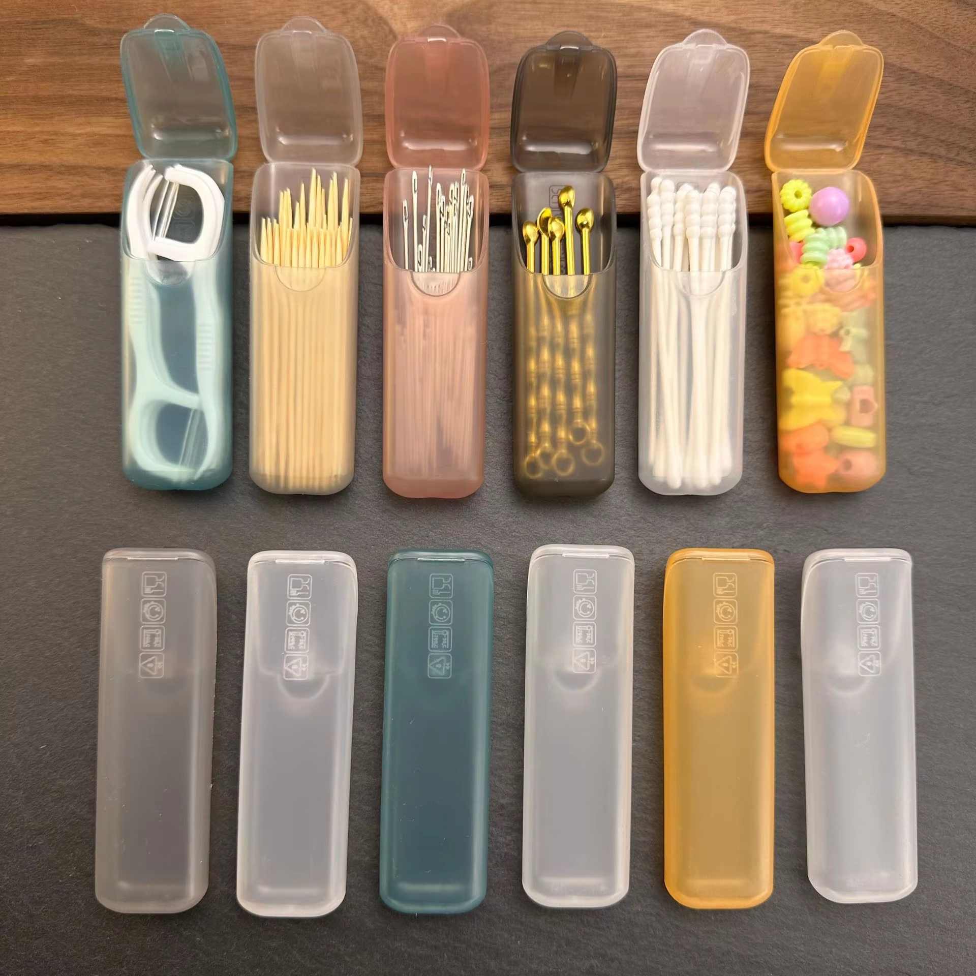 4/1Pcs Mini Portable Storage Boxes Small Parts Organizer Travel Toothpick Dental Floss Pill and Jewelry Storage Compartments
