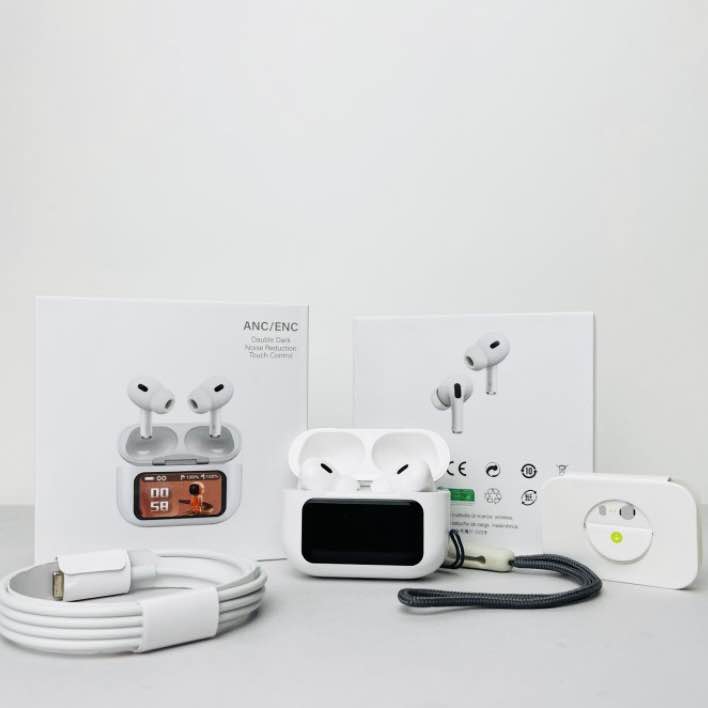 Airpods Pro 2 LCD Full Touch Display With ANC/ ENC Extra Bass Wireless Bluetooth Airpods
