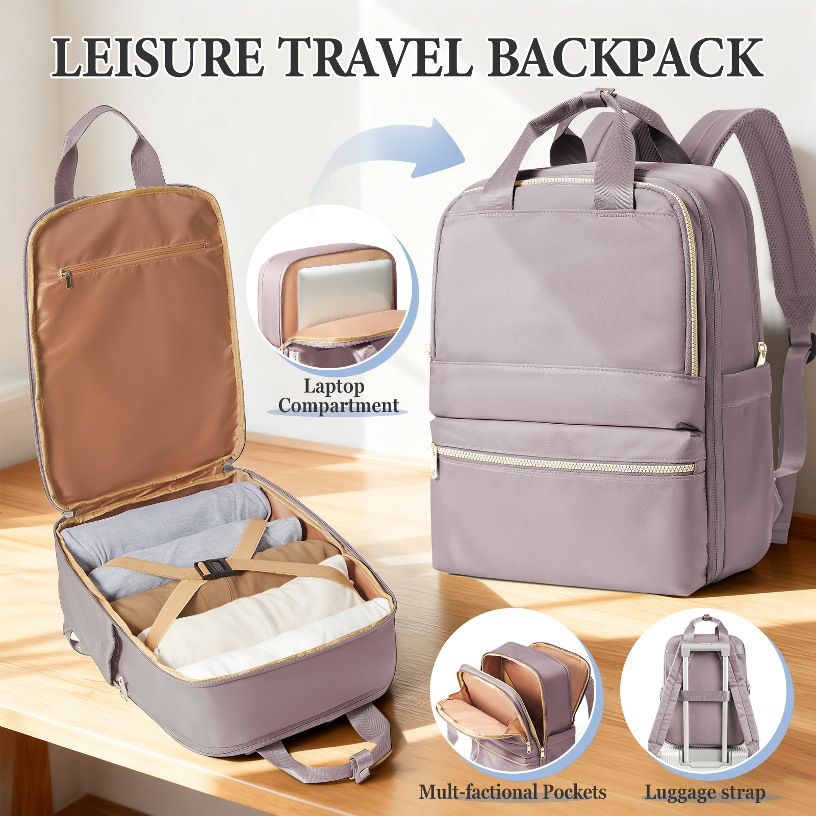 Women's Backpack, Fashion Backpack Lightweight Travel Computer Bag，Girl College School Bag, for Women，Executive Backpack