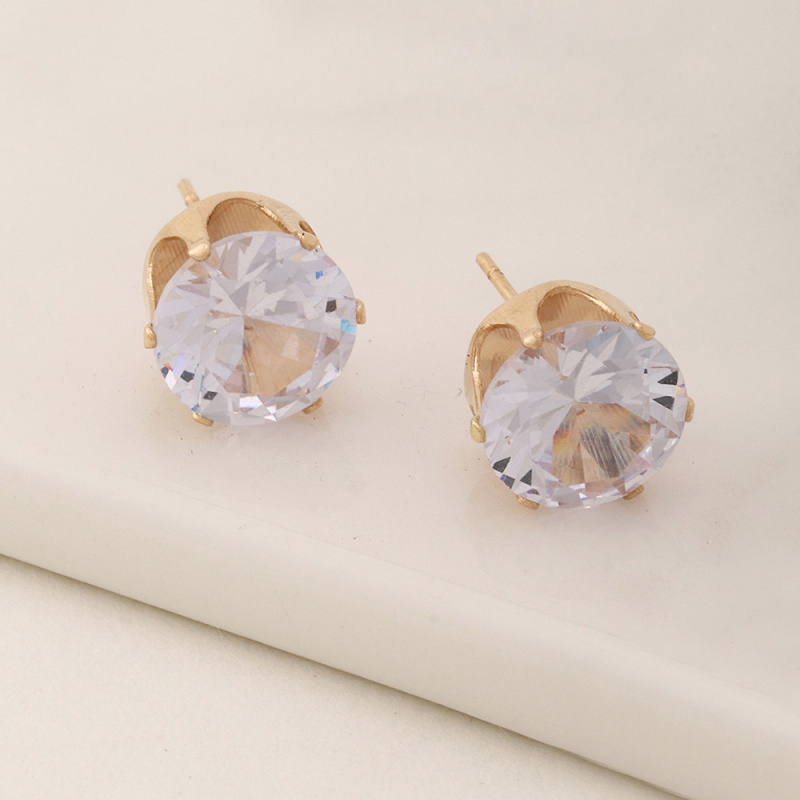 2pcs/set Simple Rhinestone Earrings - Elegant Stud Ear Pins for Daily Office Wear.