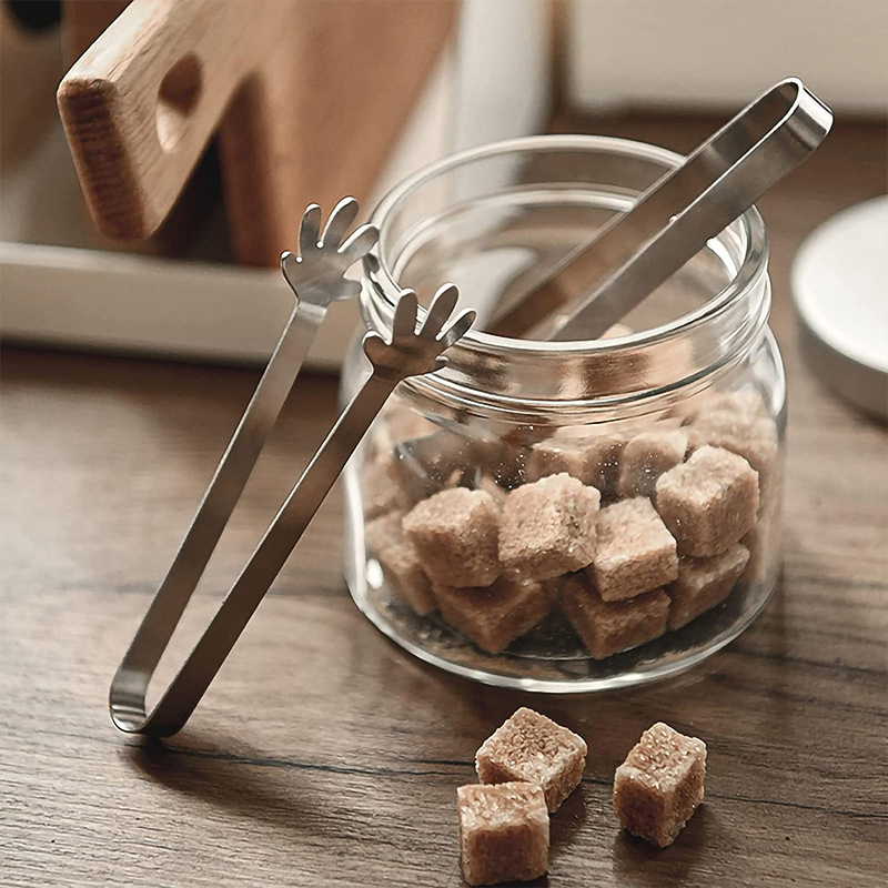 1Pcs Mini Stainless Steel Silver Food Clips Candy Dessert Clips For Sugar Cubes Tweezers Baking Pastry Cake Decoration