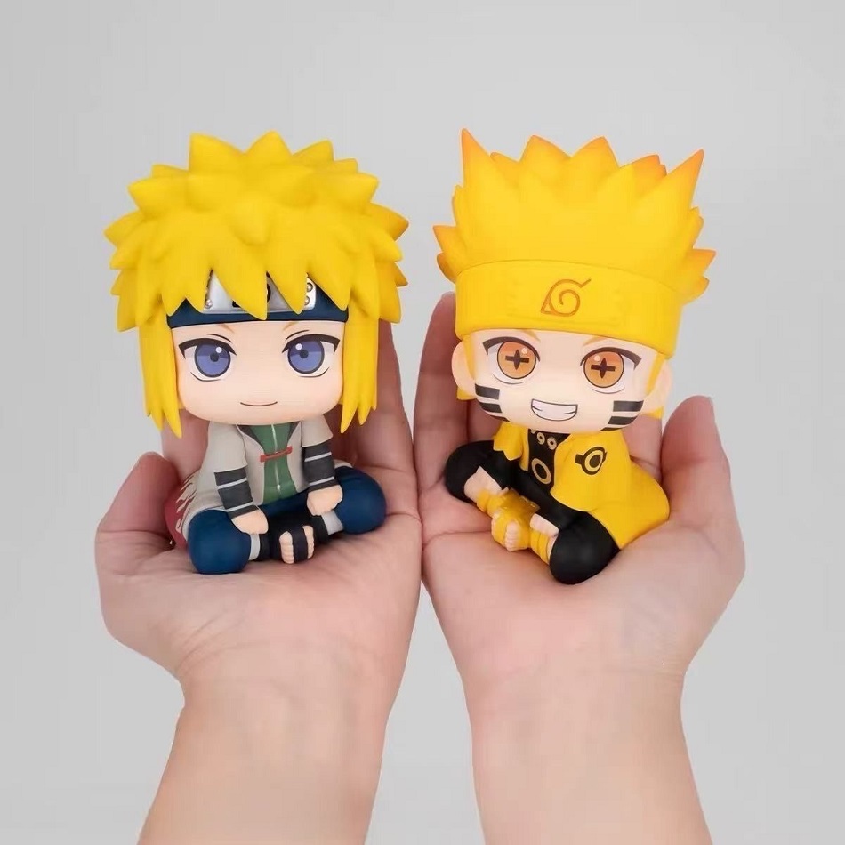 10cm Naruto Shippuden Anime Figure Uzumaki Naruto Action Figure Q Version Namikaze Minato/Sasuke Figurine PVC Collection Toys