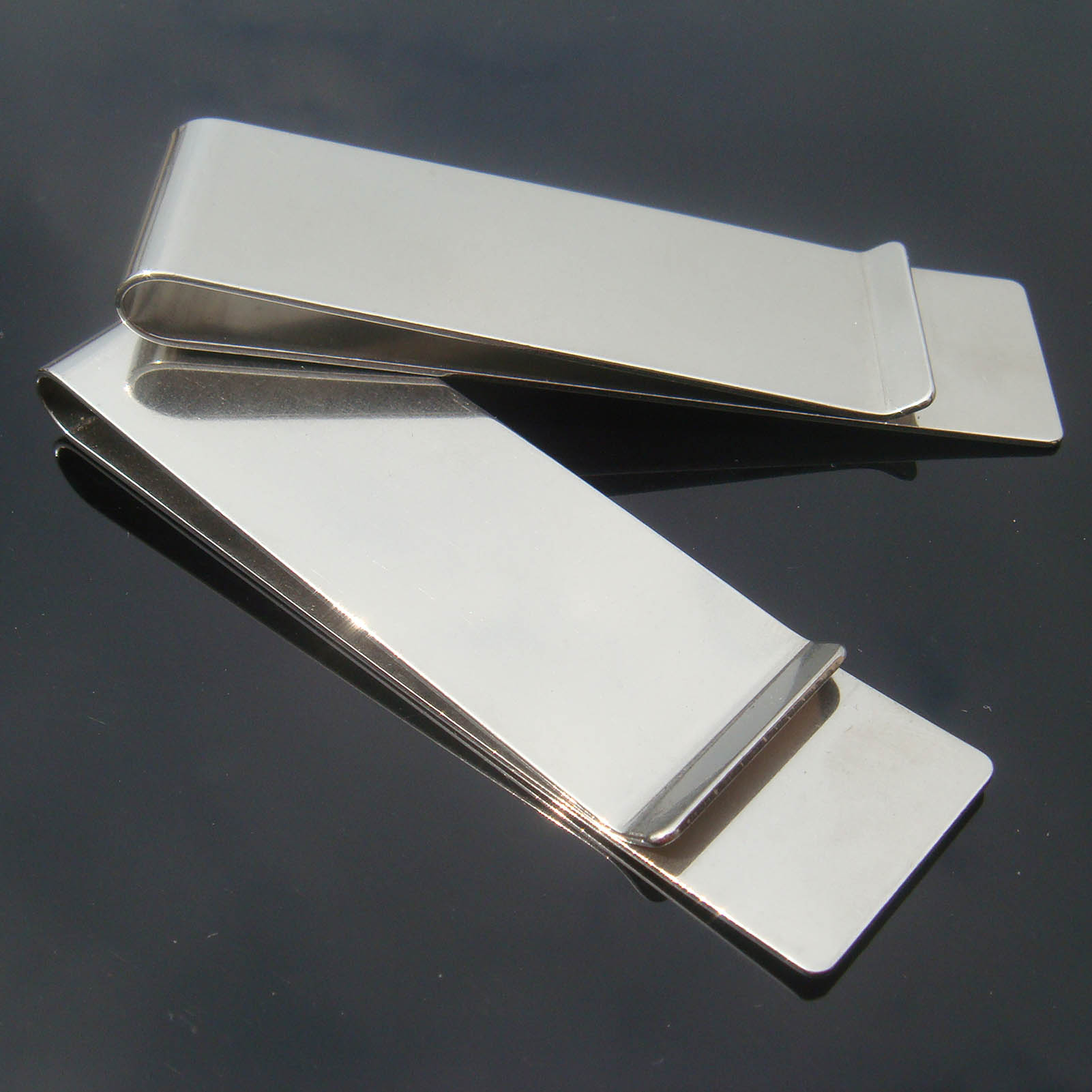 1Pcs Stainless Steel Money Clip Fashion Simple Silver Creative Banknote Clip Belt Clip Personality Bookmark Metal Ticket Folder