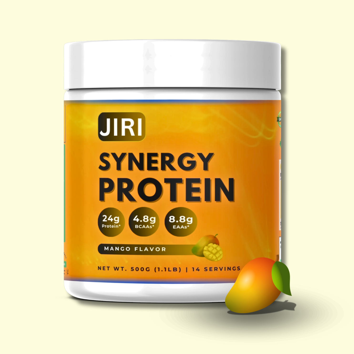Jiri Nutrition Synergy Protein (Whey + Plant Protein), Mango Flavor 1kg