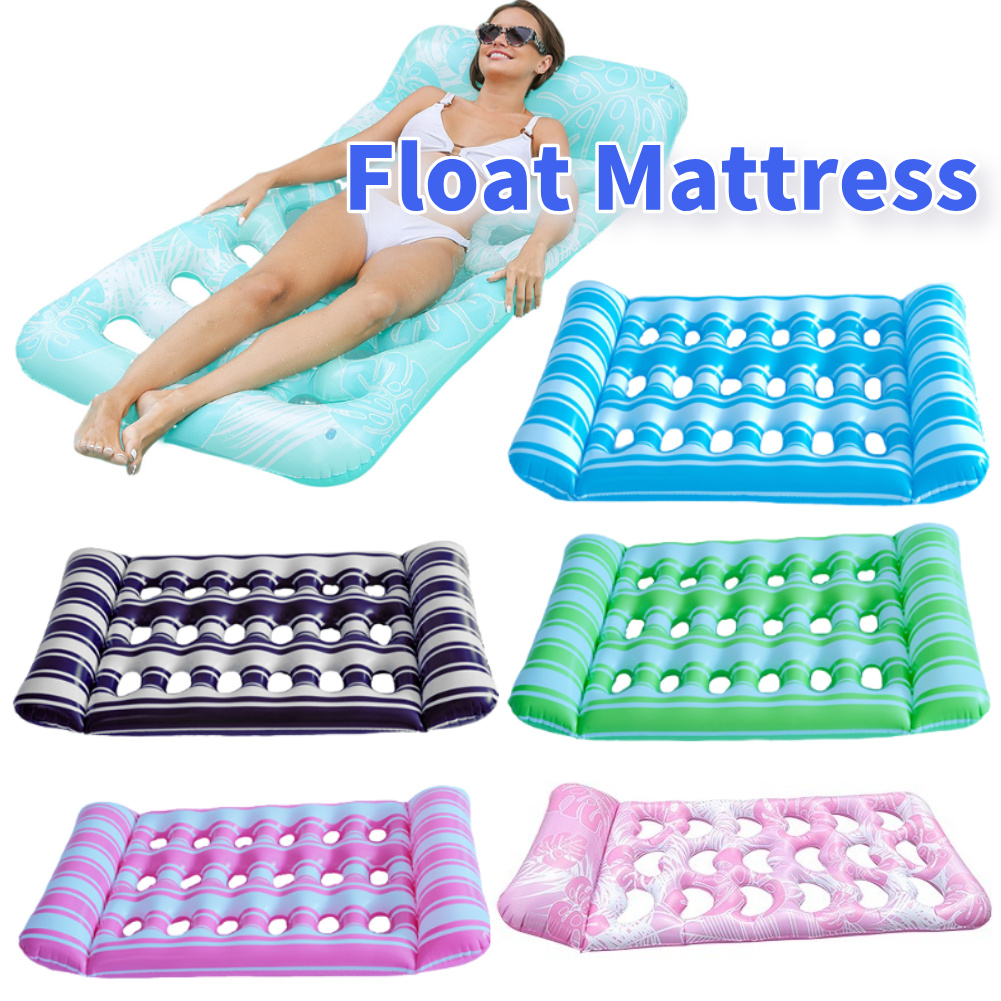 Hammock Recliner Chair Portable Inflatable Water Sleeping Bed Foldable Floating Lounger Air Mattress Outdoor Swimming