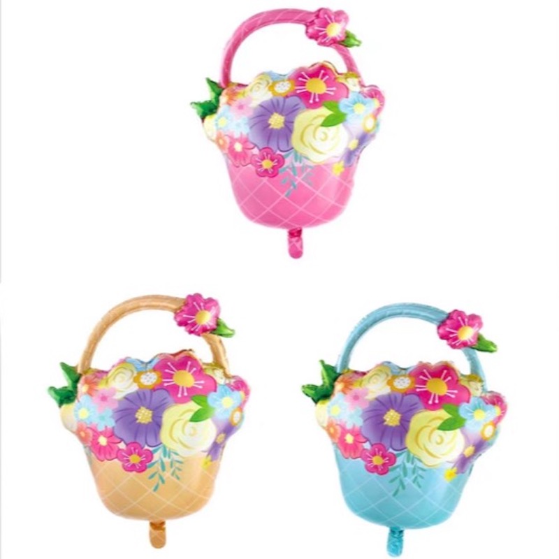1pc Mother's Day Flower Basket Foil Balloons Mother's Day Birthday Party Wedding Decorations