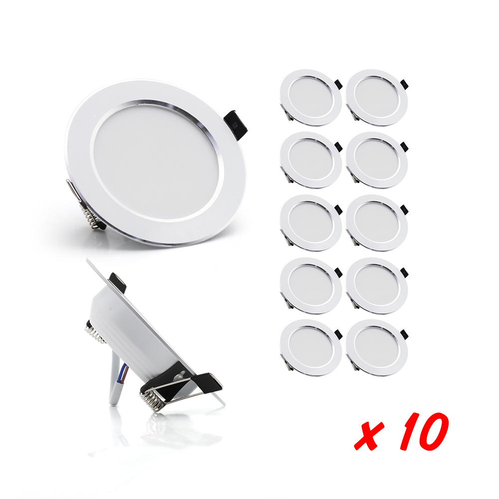 10pcs LED Downlight AC 220V 7W 9W 12W 15W 18W Recessed Round Ceiling Dowm Light Bedroom Indoor Living Room Spotlight Lighting