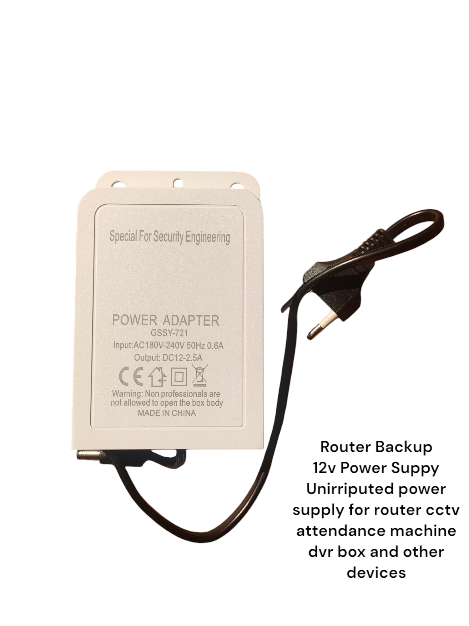 Router UPS DC12 6V-2A Power Backup for Wi-Fi Modem CCTV, Mini UPS Set-top Box Home Camera