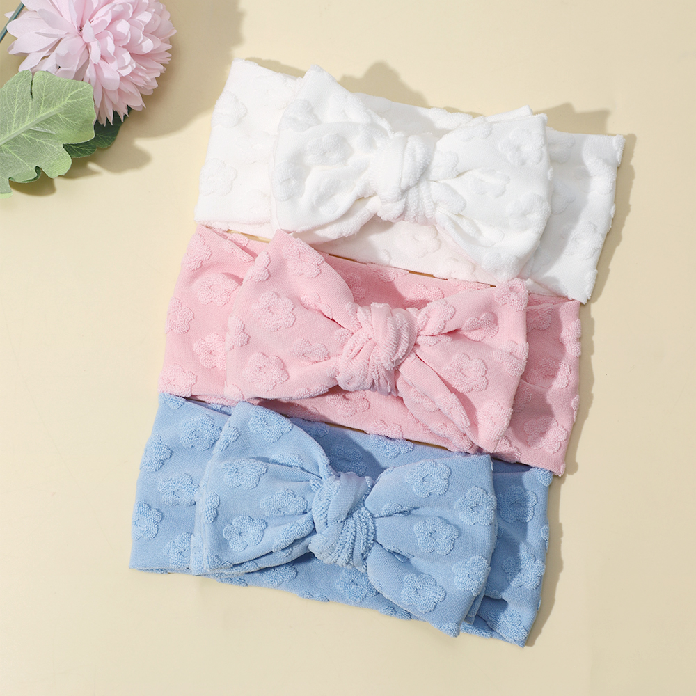 4pcs Baby Bow Headband Girls Cute Nylon Hairband Soft Elastic Kids Headwear Newborn Toddler Photography Hair Accessories