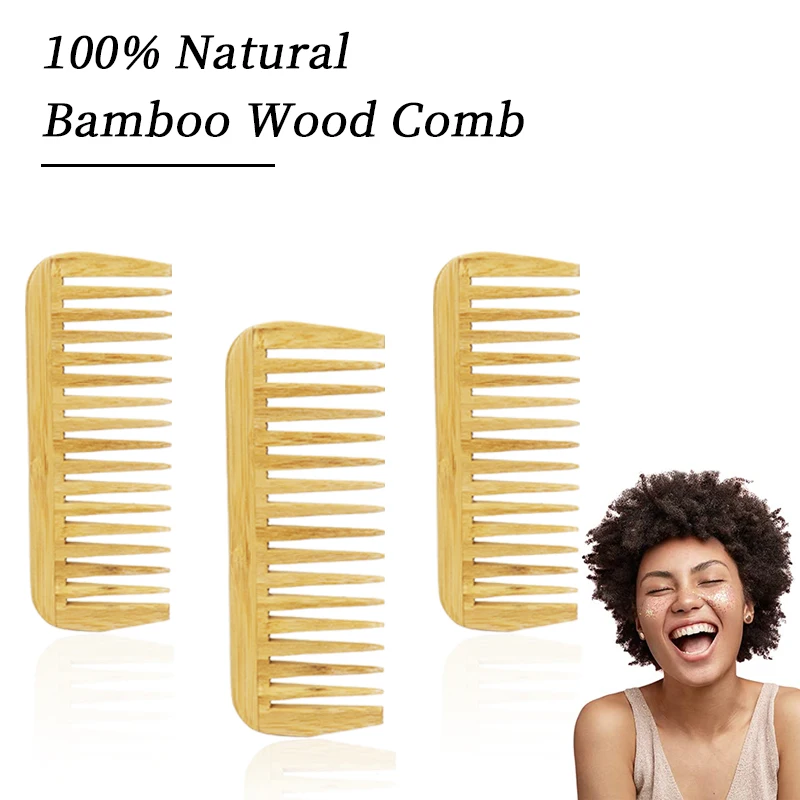 Natural wood comb, wide toothed comb, anti-static comb, suitable for various hair types For Hair Accessories
