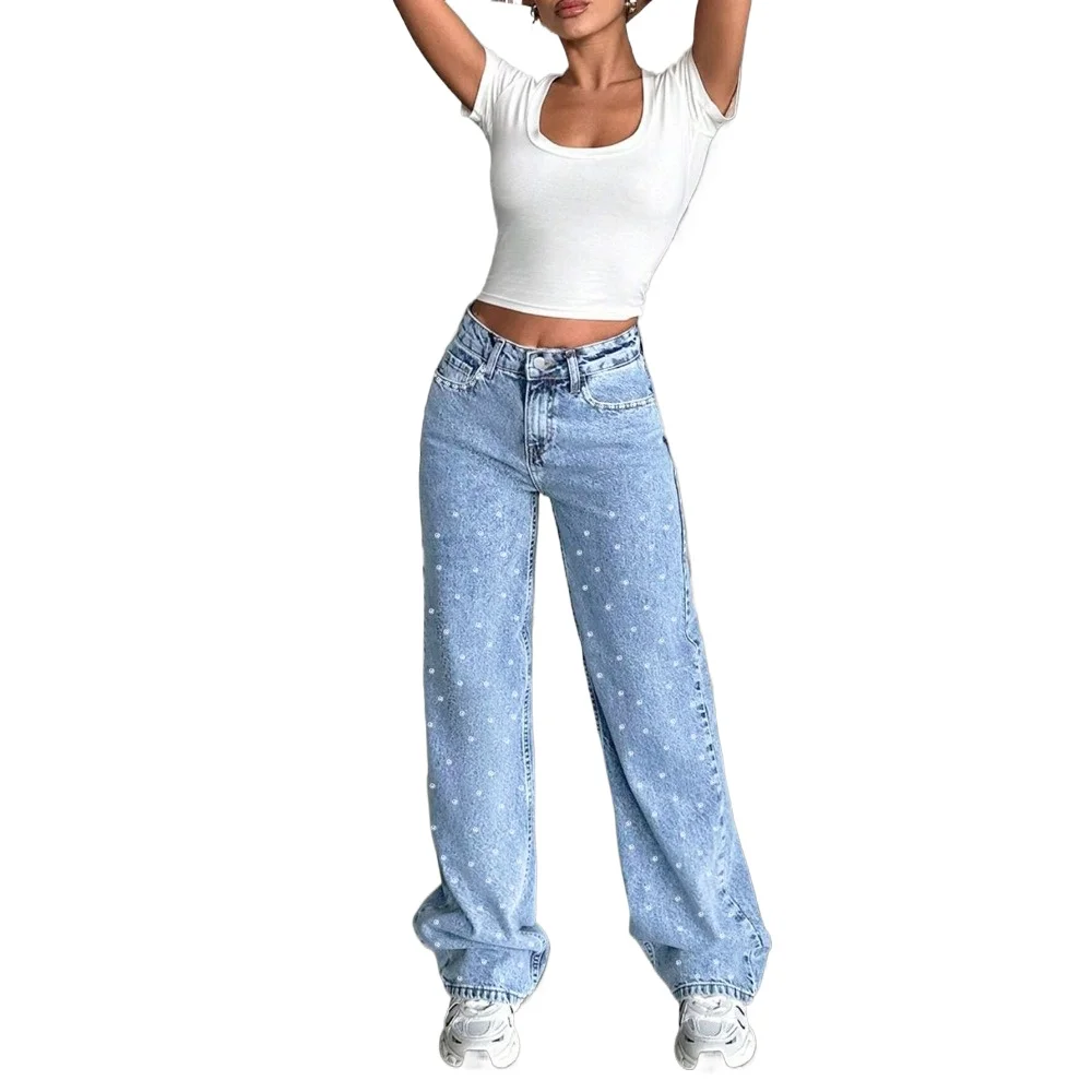 Trendy Baggy Jeans Women High Waisted Denim Pants Y2K Vintage Style Loose Fit Casual Female Daily Streetwear Outfits Pants