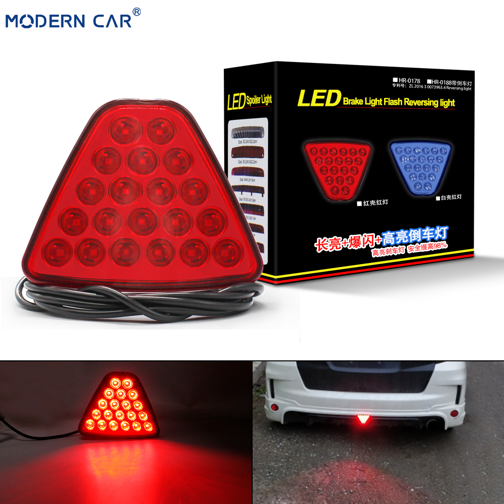 New LED F1 Pilot Brake Light For Car Auto Motorcycle Universal Stop Rear Tail Light Reverse Safety Strobe Lamp For JDM BBA 12V