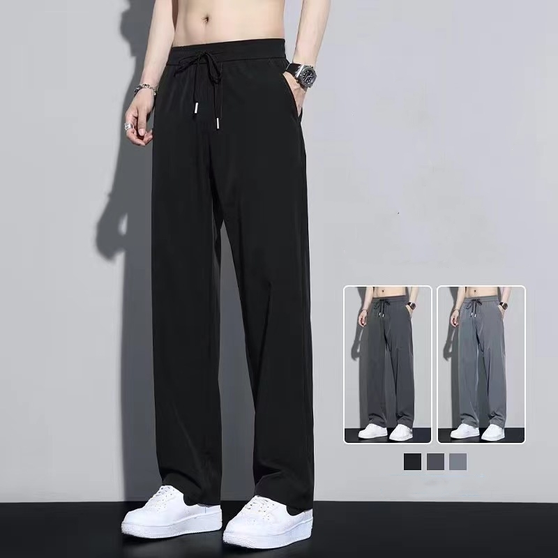 Men's Summer Plain 3 Zipped Pocket Loose Fit Trouser.