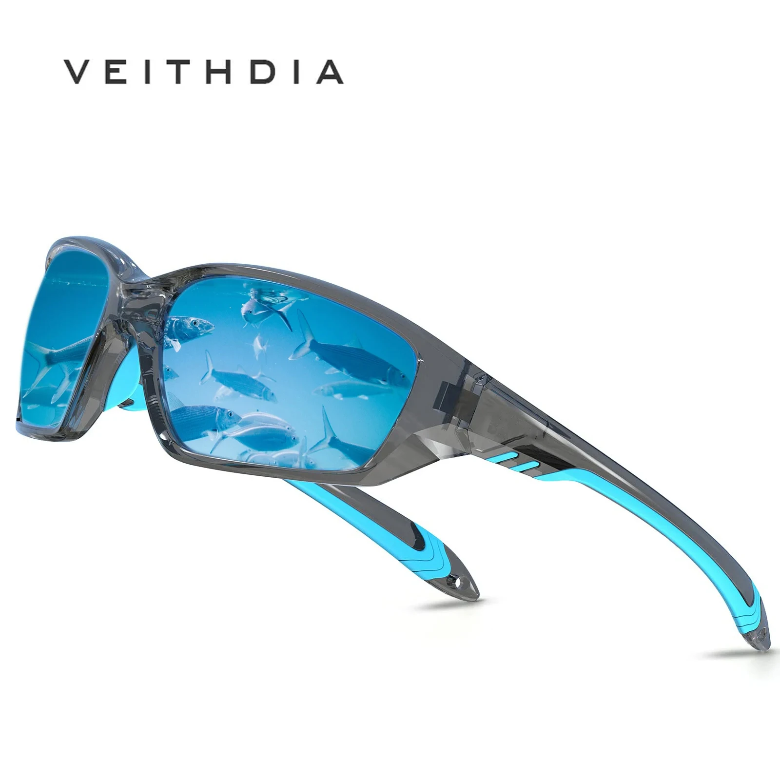 VEITHDIA Brand Polarized Sports Men's Sunglasses Women Running Cycling Fishing Golf Driving Sun Glasses TR90 oculos de sol V1250