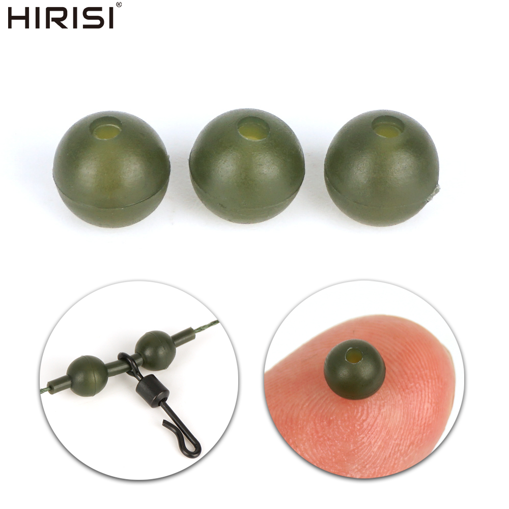 Hirisi AG136 20Pcs Shock Beads Carp Fishing Soft Rig Beads Line Protection Anti-Tangle Coarse Fishing Terminal Tackle