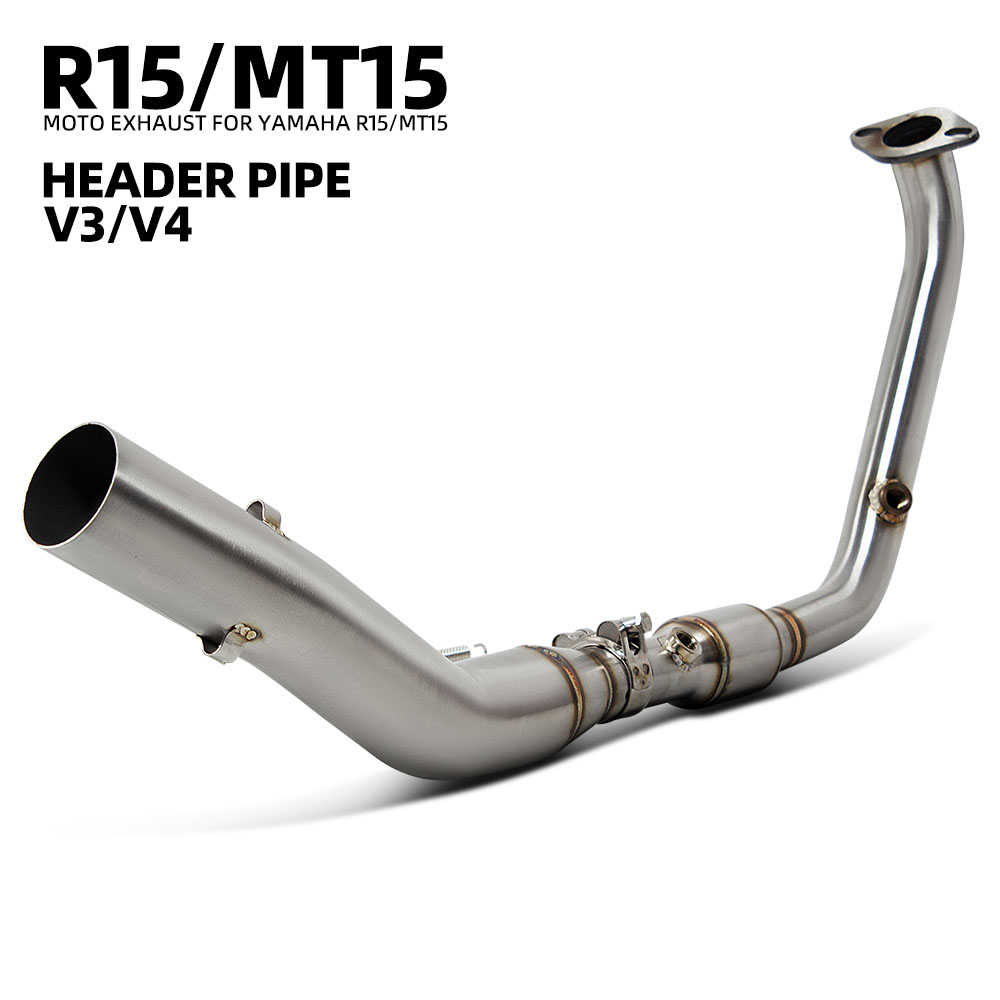 For YAMAHA MT15 R15 XSR155 V3 V4 2017-2025 Motorcycle Exhaust Modify Front Link Pipe Stainless 51mm Escape Header Tube Kit