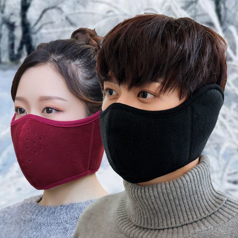 Comfort Windproof Warm Fleece Mask Reusable Thickened Cycling Facemask Anti Dust Thermal Headwear Women Men