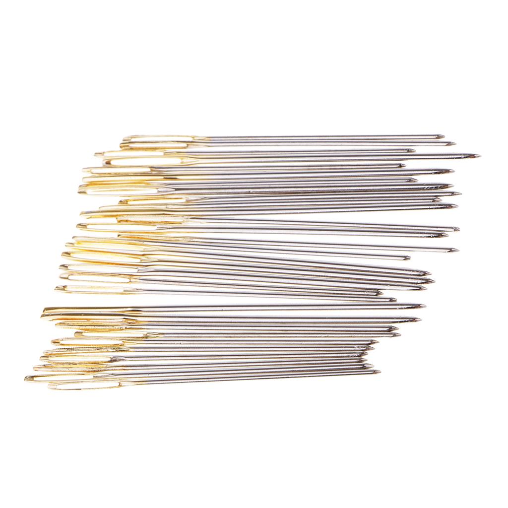 15PCS DIY Craft Tools Large Eye Needles Steel Embroidery Cross Stitch Knitting Yarn Sewing Hand Crochet Hook Set Kit
