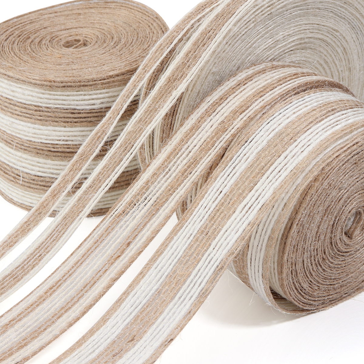 1-10Meters Linen Burlap Fabric Ribbon Macrame Craft Linen Webbing for Wedding Decoration Gifts Box Bouquet Bow Packaging Stuff