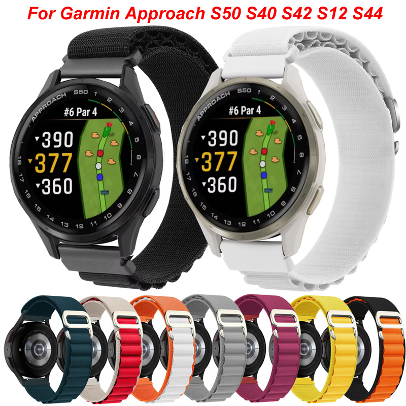 Alpine Loop For Garmin Approach S50 S40 S42 S44 Watchband 20mm 22mm Bracelet For Garmin Venu 2 3 SQ 2 255 265 965 645 Active 5 6