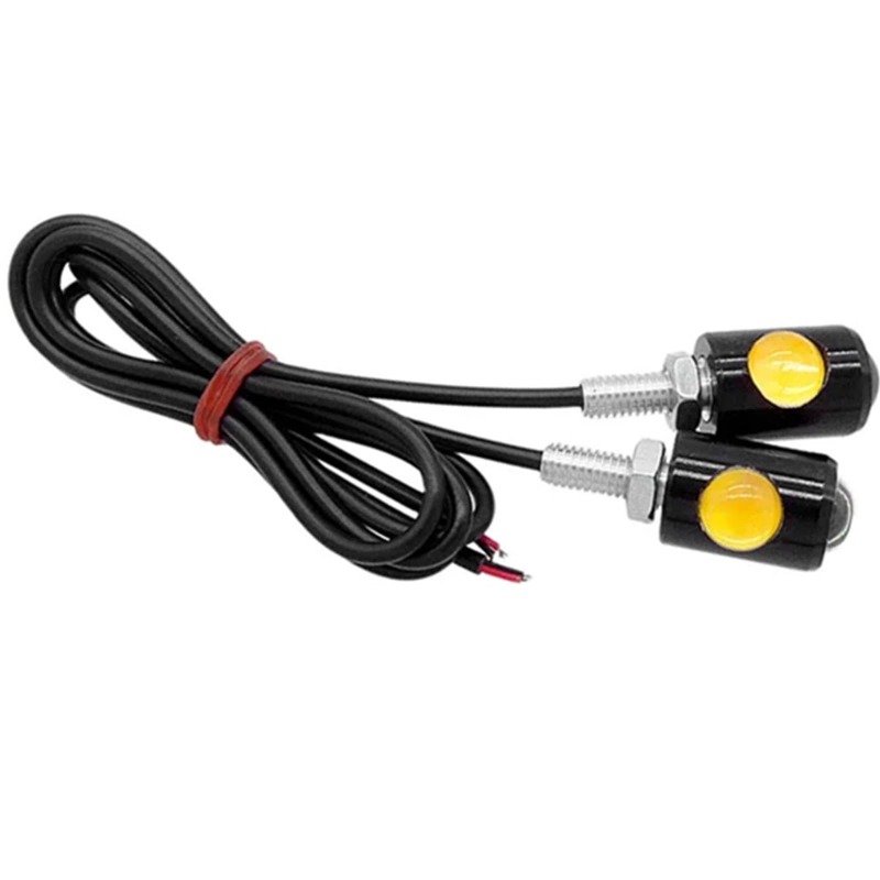 New for 1pair LED Super Bright Mini Brake Tail Rear Lamp License Plate Fog Light Bulb Eagle Eye Light Motorcycle Signal Turn