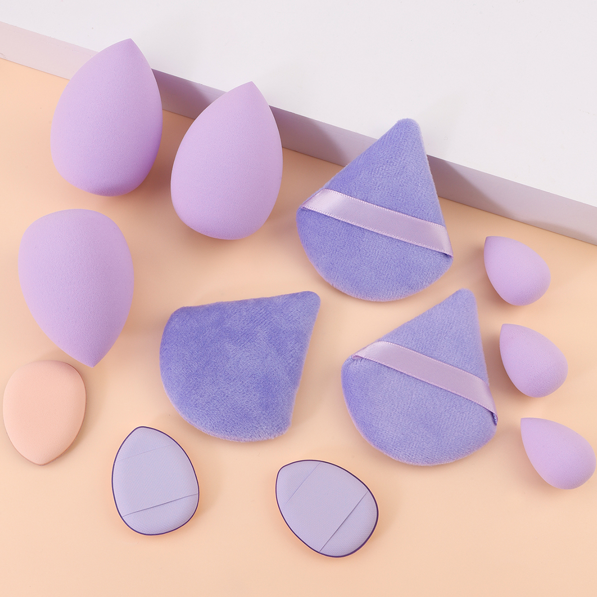 Small Medium and Large 12PCS Combination Set Makeup Puff Essential for Beginners Cosmetic Puff Set Makeup Foundation Sponge
