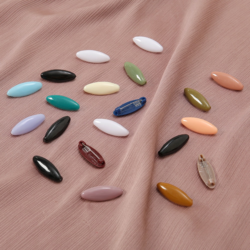 New 8pcs/set Elegantly Plastic Brooch Needle High Quality Scarf Accessory Fix Scarf Safety Pin Solid Color Hijab Brooch