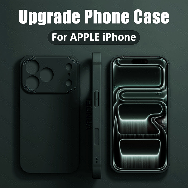 Official New Phone Case For IPhone 17 15 14 13 11 12 16 Pro Max 15 Plus Silicone Solid Color Fall and Collision Protection Cover
