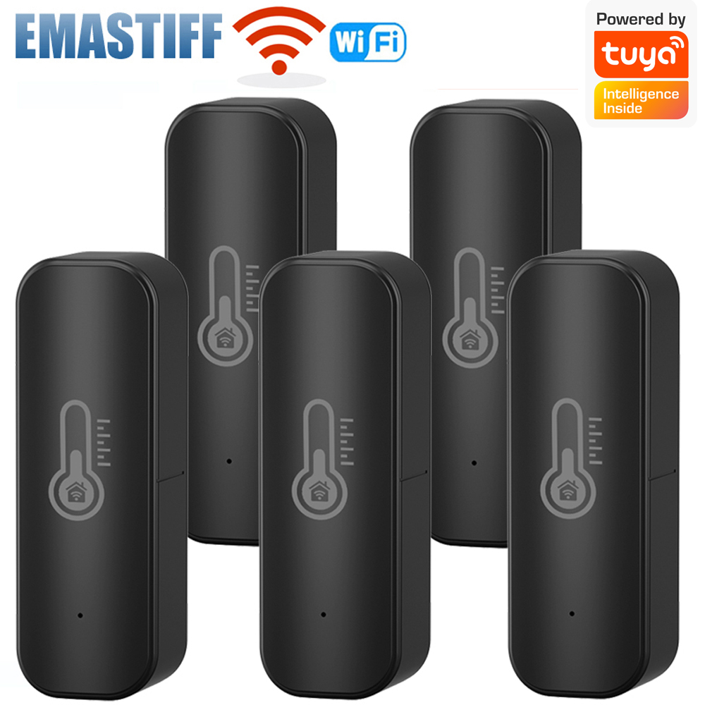 WiFi Temperature and Humidity Sensor, Indoor Thermometer, Hygrometer Monitoring, Works with tuya Smart, Alexa, Home