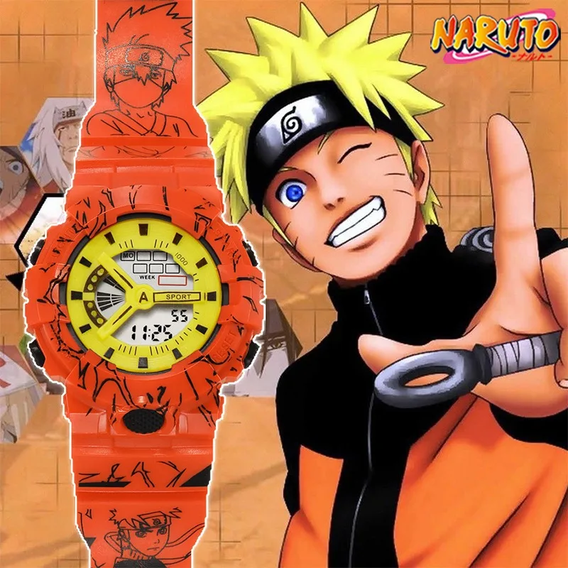 Anime Naruto Child Digital Wristwatches Toys Sports Kids Watches Luminous Clock Itachi Peripheral Electronic Watch Boys