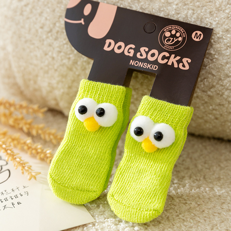 New Four Seasons Universal Socks for Dogs Cute Big Eyes Cute Pet Cartoon Knitted Cat Anti slip and Warm Dog Cotton Socks Bles Online DZ-35A-20