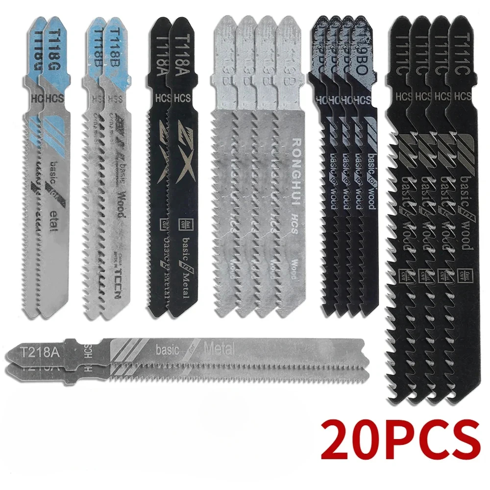 10Pcs HCS Jigsaw Blades T144D T-Shank Assorted Saw Blade For Wood Plastic Fast Cutting Tools