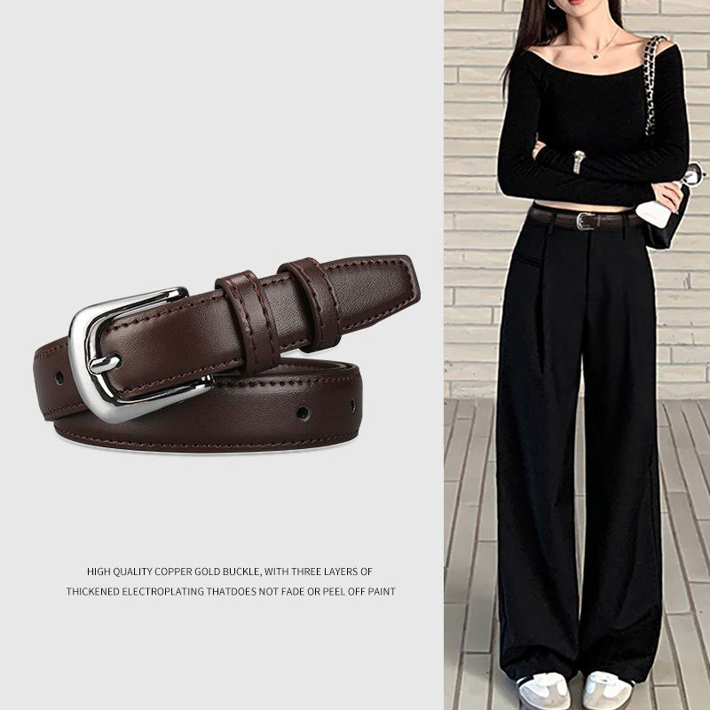 Women's Belt 2026 New Trendy and Versatile, Paired with Jeans and a Simple and Slim Casual Women's Belt