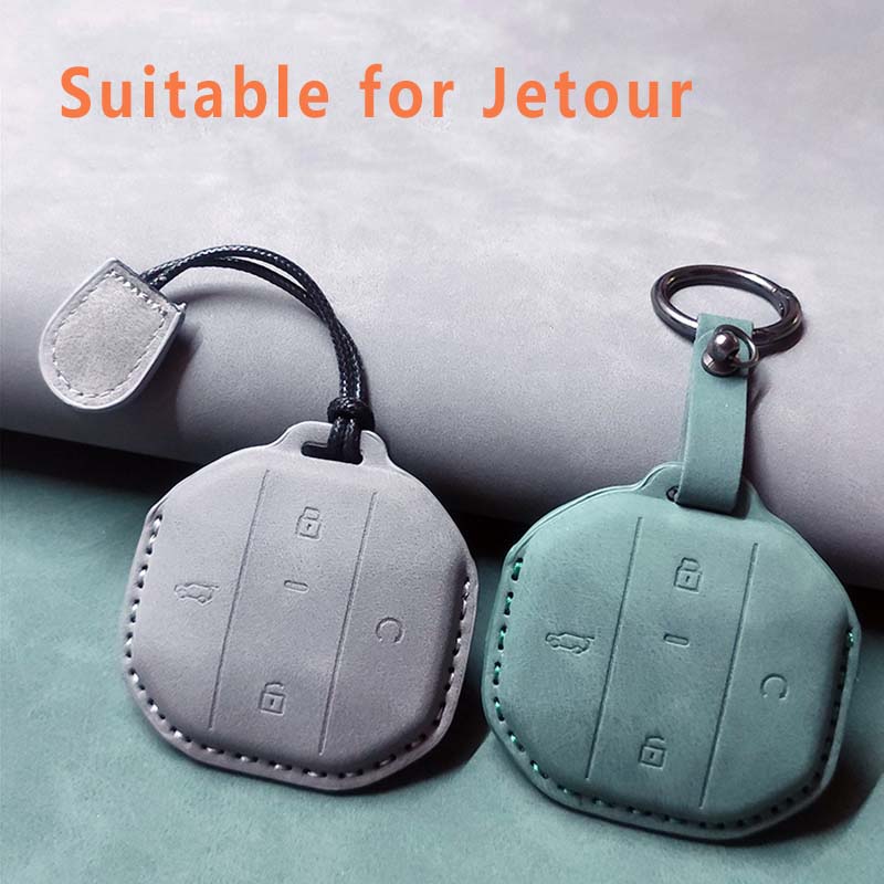 Car Smart Key Case Cover For Chery Jetour T2 2026 Freer Freedom Traveller T1 Leather Keychain Shell Suede Luxury Accessories