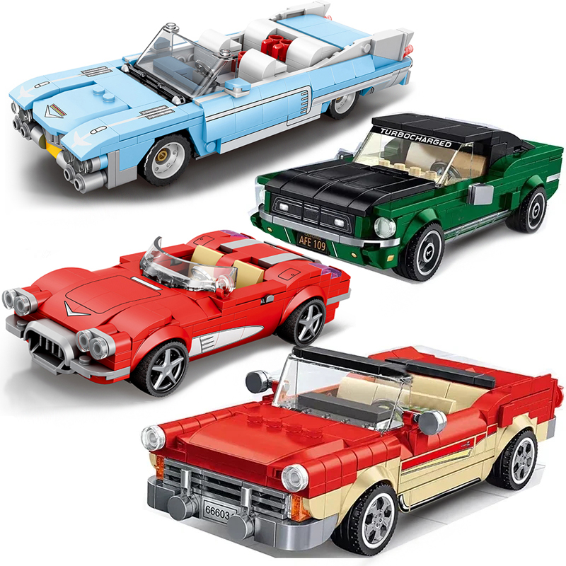 City Famous Speed Technical Sports Car Champions Supercar Model Assembly Building Block Classic Moc Vehicle Bricks Boy Toys