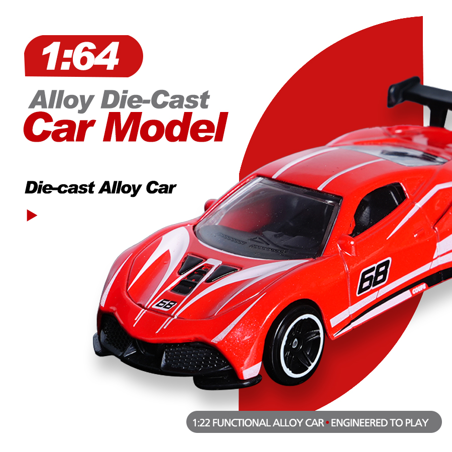 Cool Mini Alloy Supercar Model Toy Car, Alloy Body, Display Box Available for Purchase, Full of Details, Cool Red and White Color Scheme, Suitable for Home Decoration | Desktop Decoration Display, Car Enthusiast Collection | Play with It, a Great Choi...