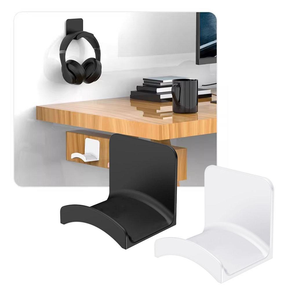 Headphone Stand Wall Mount Perforated-free Gaming Rack Table Hanging Storage Hook Multi Functional Bracket No Punching Required