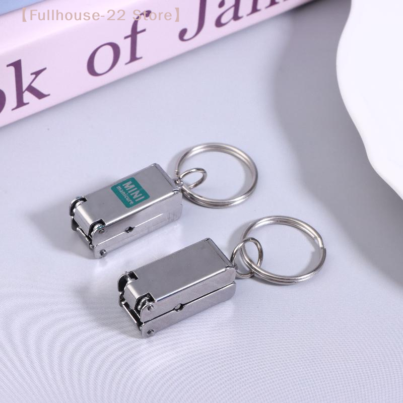 【MAX-22】1Pcs Stainless Steel Mini Nail Clipper, Nail File Function, Foldable Nail Clipper, Luggage Shape Nail Polish Tool