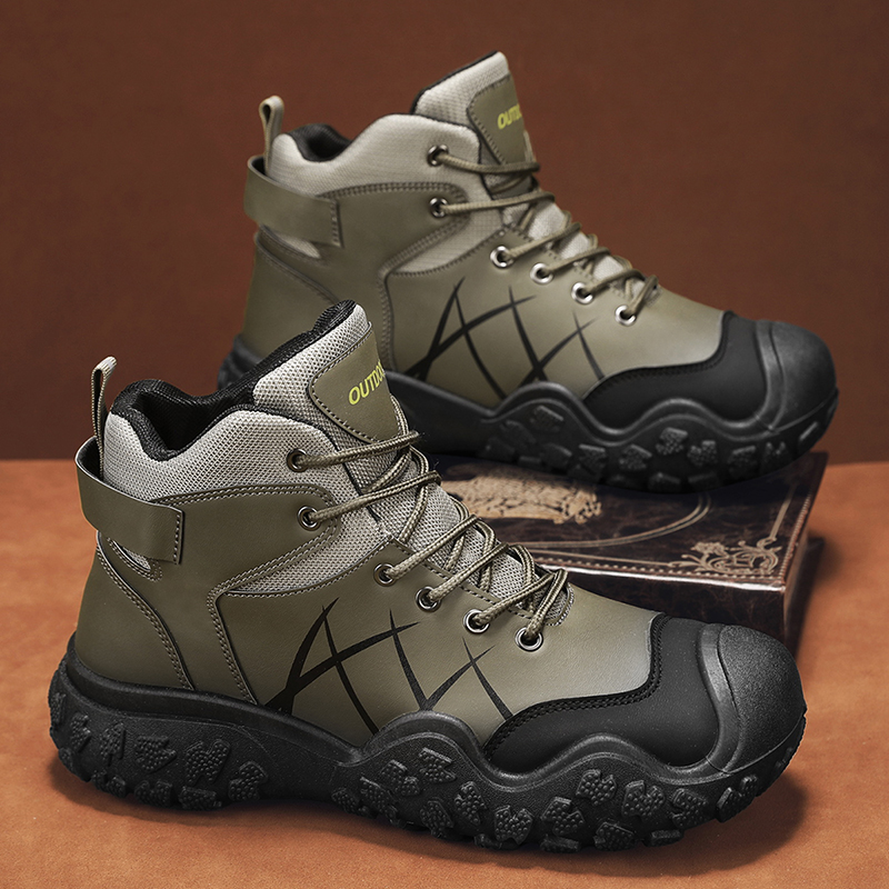 Hiking Shoes Men's Autumn Hiking Boots Outdoor Sport Shoes Non-slip Wear-resistant High-top Ankle Working Boot For Men 2024