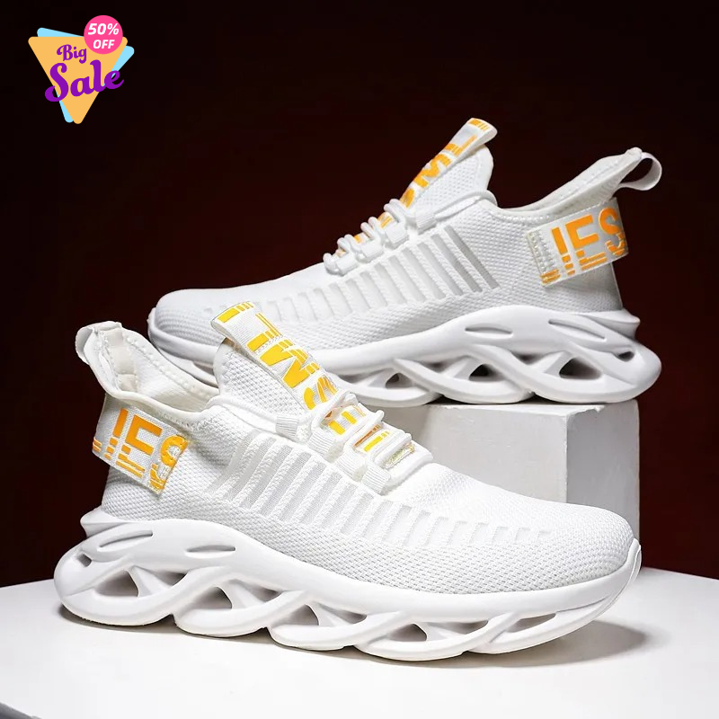 Men Shoes Comfortable Unisex Sneakers Breathable Couple Running Shoes Women Tenis Sports Shoe Size 36-46 White Walking Sneakers