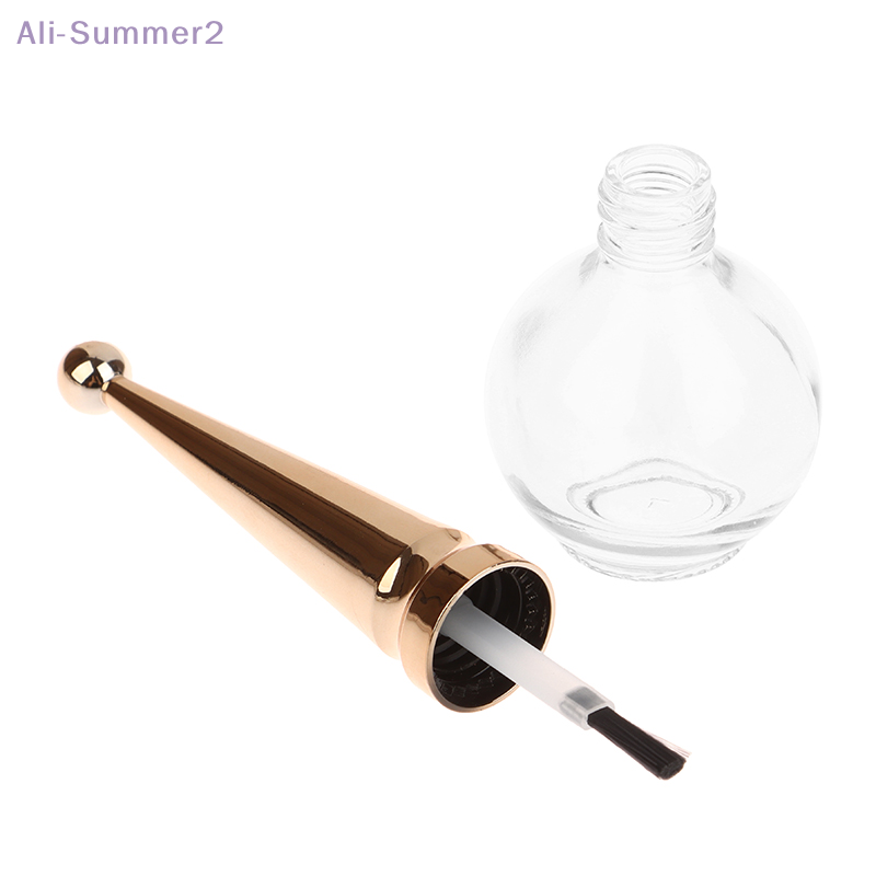 {MX} 15ml Empty Nail Polish Bottle With Brush Transparent Glass Nail Art Gel Bottle DIY Nail Glue Dispenser Container