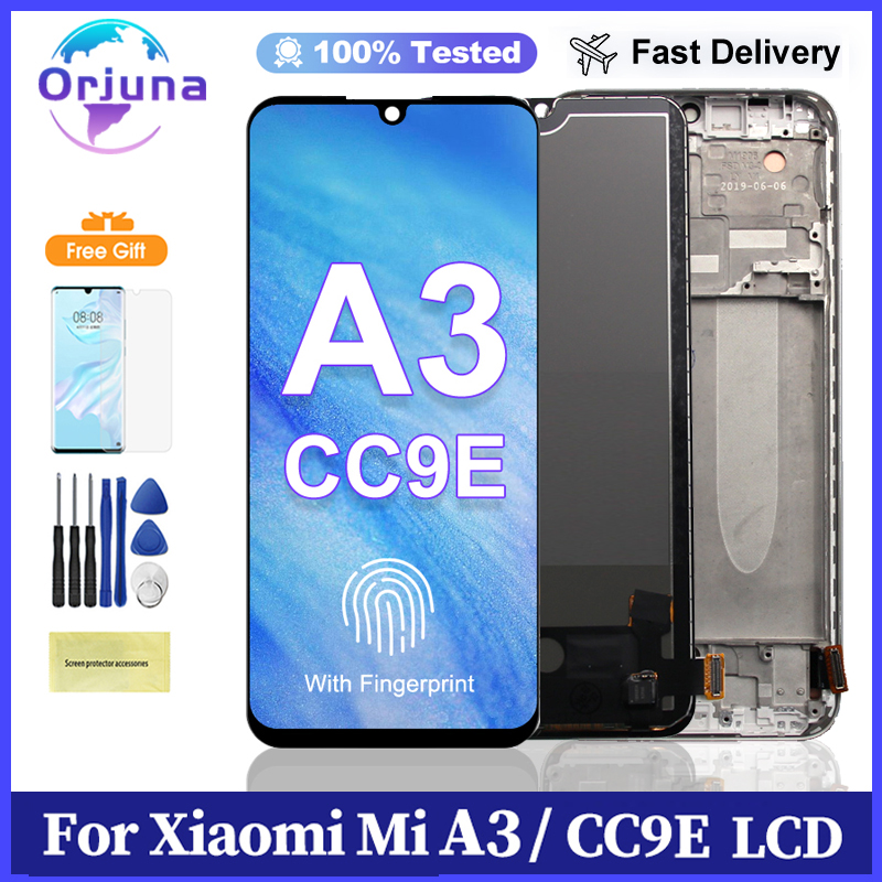 Oriiginal AMOLED For Xiaomi Mi A3 CC9E LCD Touch Screen Replacement Display For Mi A3 M1906F9SH M1906F9SI LCD Display Assembly Bles Online 3A.01 QC