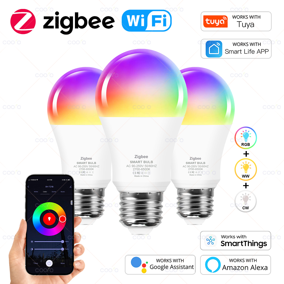 Ewelink GU10 Zigbee LED Bulbs Wifi Smart LED Lamp RGB CW WW LED Light Bulb Works With Alexa Yandex Smartthings