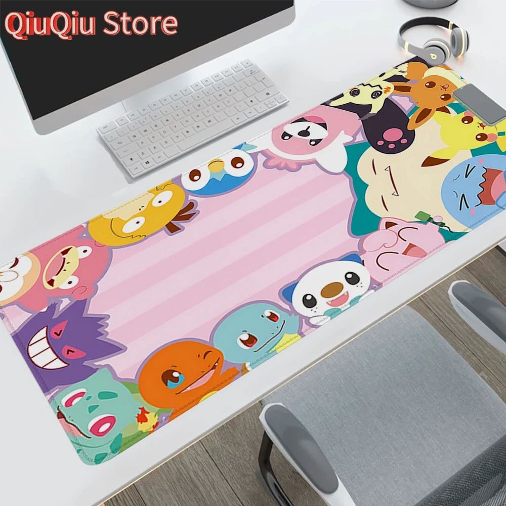 New Pokemons Mouspad Deskmat Kawaii Cute Gaming Mats Pad to Computer Offices Mousepad Gamer Mouse Carpet Mausepad Big Mousepepad