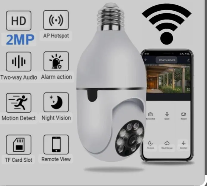 2 MP Wi-Fi Connection CCTV Bulb Camera