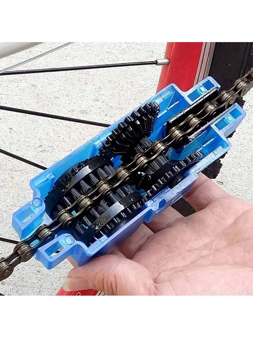Portable MTB Chain Cleaner Kit - Quick Clean Bike Chains for Cyclists & Mountain Bikers | Outdoor Riding Maintenance Tool