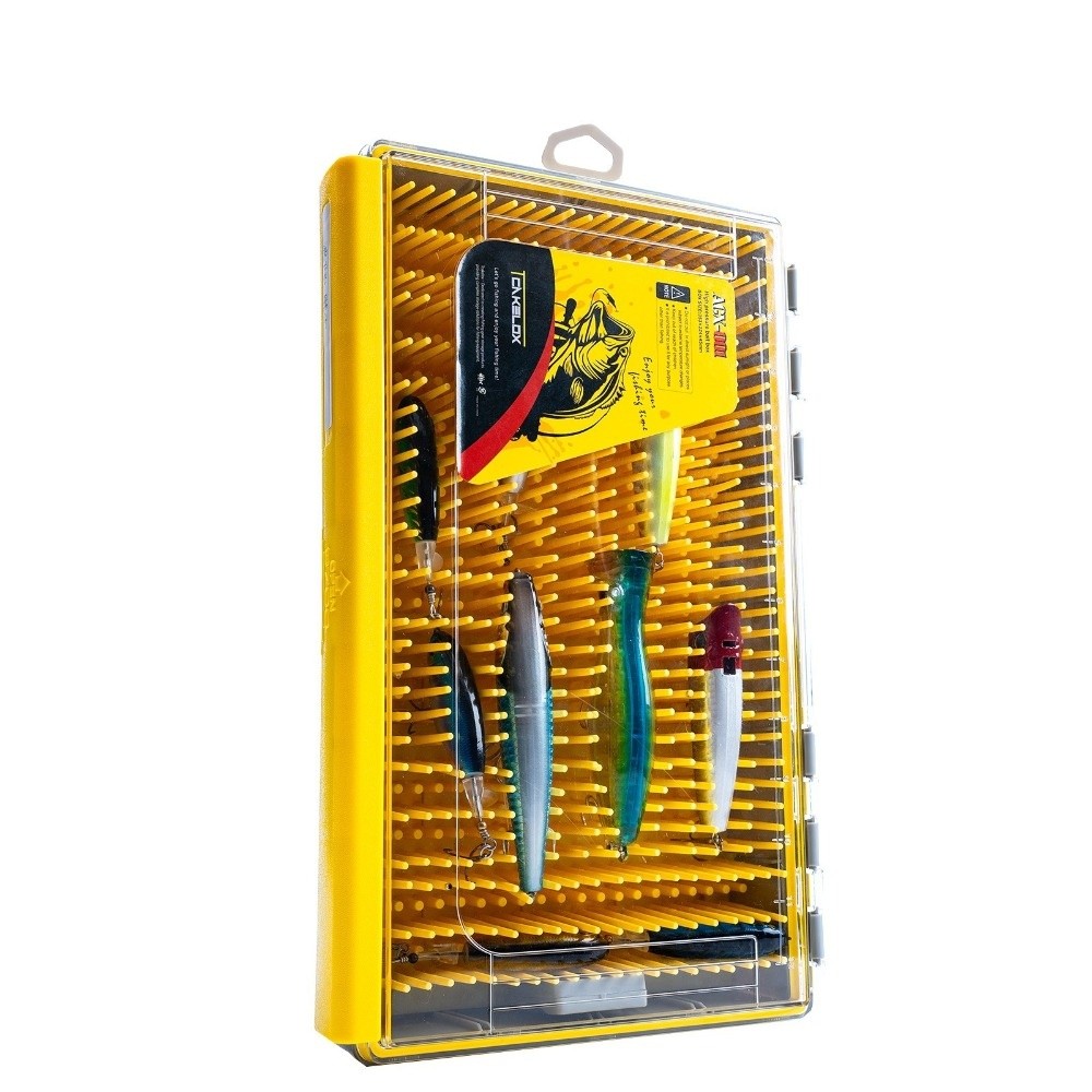 Storage Box Yellow EDGE Flex Crankbait Box Flex Design 3700 Size Waterproof Tackle Storage Waterproof 3700 Box Swimbaits Storage